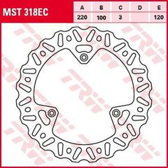 ΔΙΣΚΟΠΛΑΚΑ MST318EC YAMAHA YZ 85 02- SUZUKI RM 85 05-ΕΜΠΡ TRW LUCAS