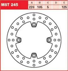 ΔΙΣΚΟΠΛΑΚΑ MST245RAC HONDA CBR 600 900RR ΟΠΙ 220-105 4ΤΡ TRW LUCAS