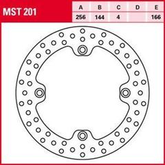 ΔΙΣΚΟΠΛΑΚΑ MST201 HONDA XL 600 V TRANSALP ΕΜΠ 256-144 4ΤΡ TRW LUCAS