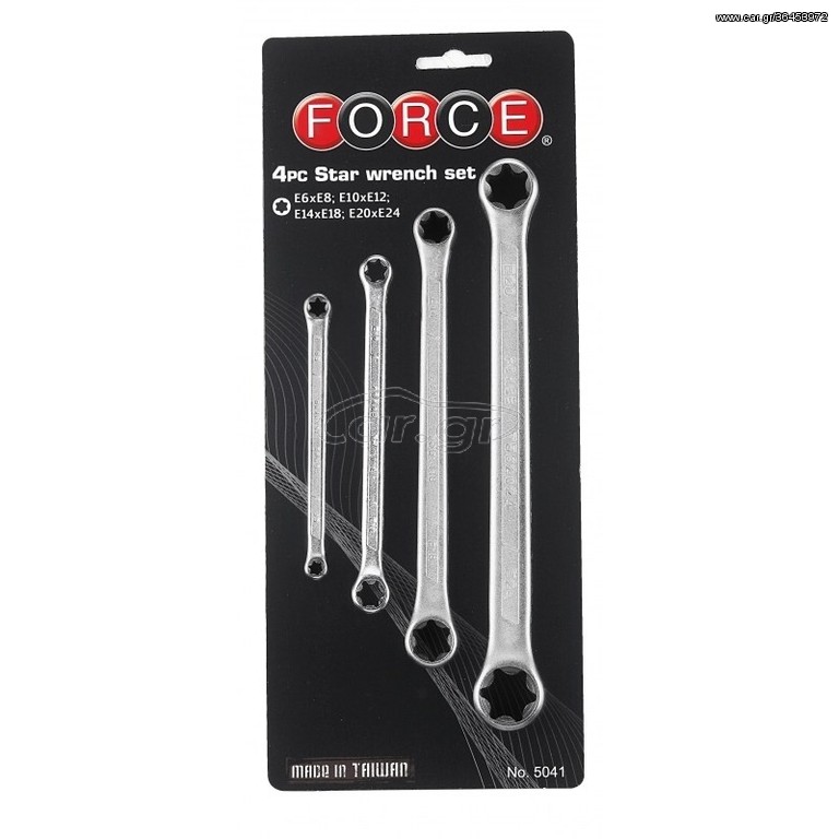 Πολύγωνα κλειδιά σετ 4 τεμαχίων torx FORCE 5041 No E6-E24 ( 5041 )