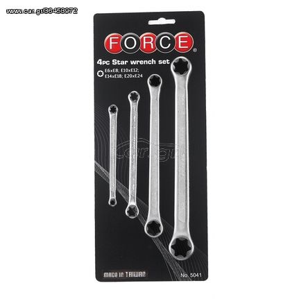 Πολύγωνα κλειδιά σετ 4 τεμαχίων torx FORCE 5041 No E6-E24 ( 5041 )
