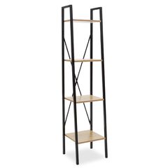 Βιβλιοθήκη Ramon pakoworld φυσικό-μαύρο 34x32,5x148εκ