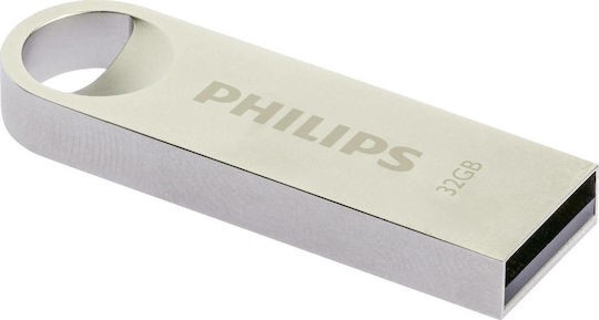 Philips Moon 32GB USB 2.0 Stick Ασημί
