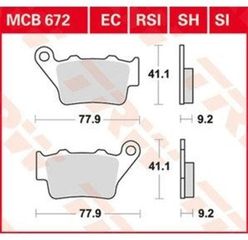 ΤΑΚΑΚΙΑ MCB672 TRW LUCAS XT660 ΟΠΙΣΘ