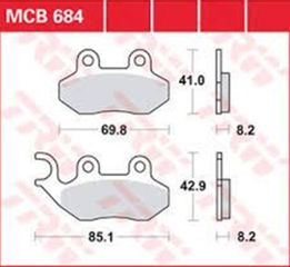 ΤΑΚΑΚΙΑ MCB684LC TRW CITYCOM300 SYM ΣΕ 2ΤΕΜ