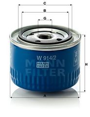 Φίλτρο λαδιού MANN-FILTER W9142