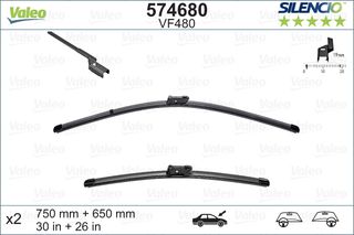 VALEO Silencio X-Trm ΜΑΚΤΡΟ ΥΑΛΟΚΑΘΑΡΙΣΤΗΡΑ ΣΕΤ