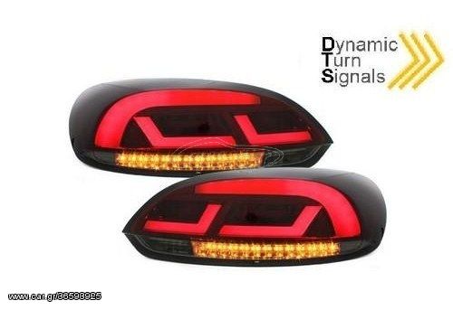 LITEC Lightbar LED Taillights suitable for VW SCIROCCO MK3 III (2008-2013) Black/Smoke with Dynamic Sequential Turning Light eautoshop gr 