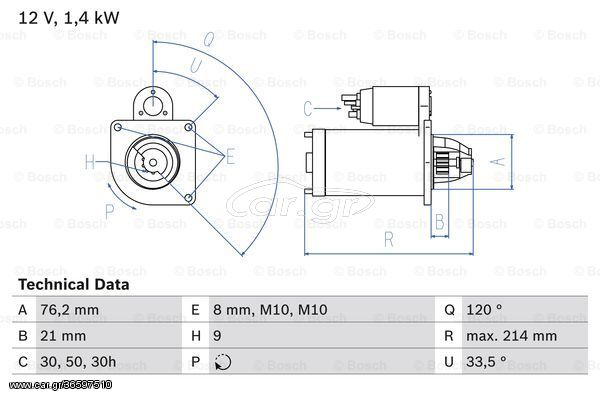 Μίζα BOSCH 0986017110