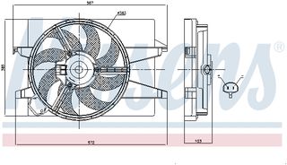 Βεντιλατέρ, ψύξη κινητήρα NISSENS 85030