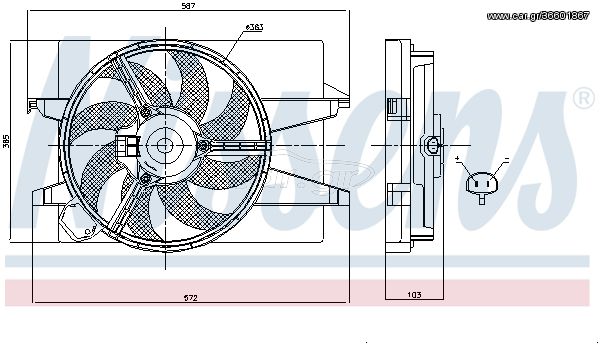 Βεντιλατέρ, ψύξη κινητήρα NISSENS 85030