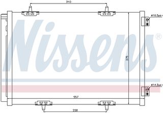 Συμπυκνωτής, σύστ. κλιματισμού NISSENS 940055