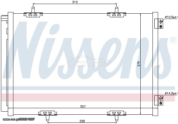 Συμπυκνωτής, σύστ. κλιματισμού NISSENS 940055