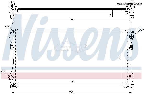 Ψυγείο, ψύξη κινητήρα NISSENS 62043A