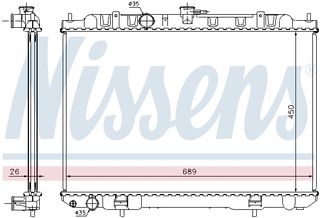 Ψυγείο, ψύξη κινητήρα NISSENS 68705A