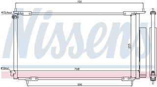 Συμπυκνωτής, σύστ. κλιματισμού NISSENS 94772