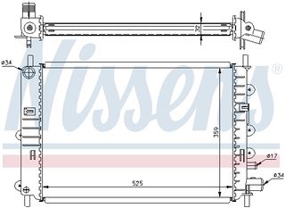 Ψυγείο, ψύξη κινητήρα NISSENS 62217A