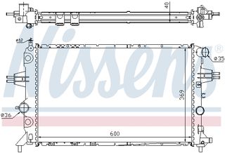 Ψυγείο, ψύξη κινητήρα NISSENS 63249A