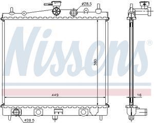 Ψυγείο, ψύξη κινητήρα NISSENS 62902A