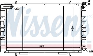 Ψυγείο, ψύξη κινητήρα NISSENS 64018