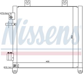 Συμπυκνωτής, σύστ. κλιματισμού NISSENS 94739