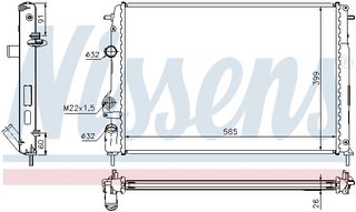 Ψυγείο, ψύξη κινητήρα NISSENS 63896A