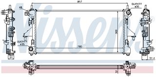 Ψυγείο, ψύξη κινητήρα NISSENS 63555A