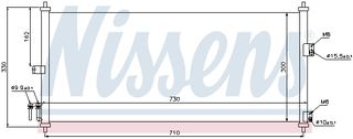 Συμπυκνωτής, σύστ. κλιματισμού NISSENS 94616