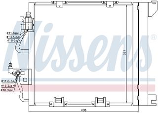 Συμπυκνωτής, σύστ. κλιματισμού NISSENS 94768