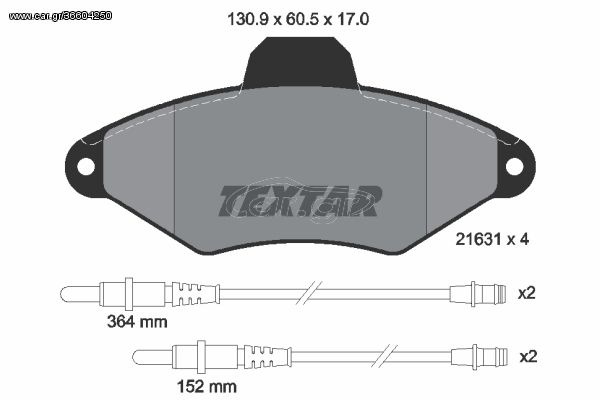 Σετ τακάκια, δισκόφρενα TEXTAR 2163102