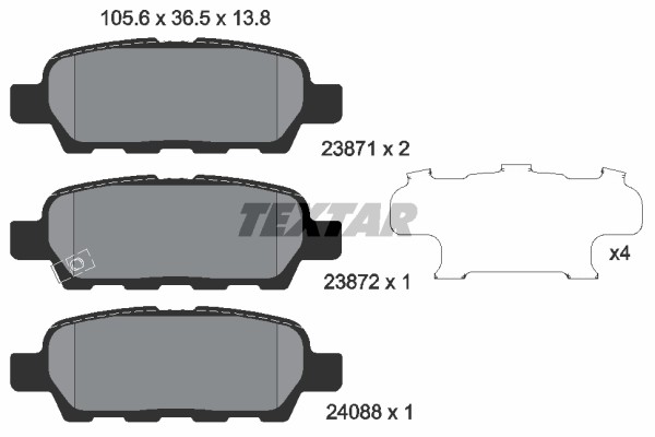 TEXTAR (876 01) ΔΙΣΚΟΦΡΕΝΑ NISSAN