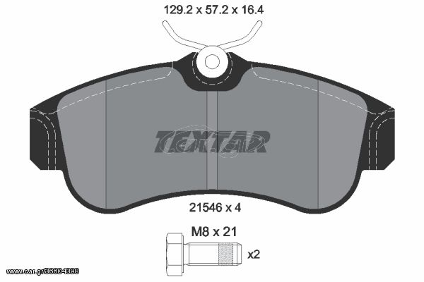 Σετ τακάκια, δισκόφρενα TEXTAR 2154601