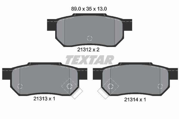 TEXTAR (233 02) ΔΙΣΚΟΦΡΕΝΑ HONDA