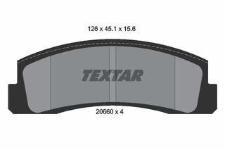 Σετ τακάκια, δισκόφρενα TEXTAR 2066001