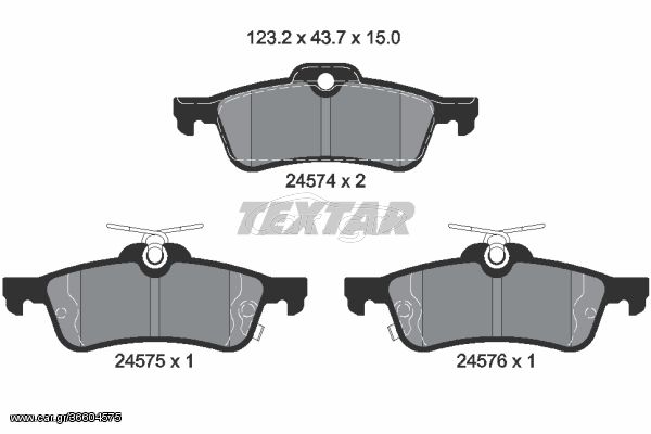 Σετ τακάκια, δισκόφρενα TEXTAR 2457401