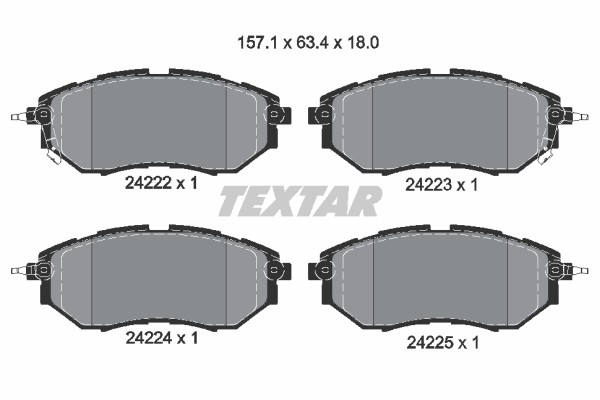 TEXTAR ΔΙΣΚΟΦΡΕΝΑ SUBARU (18.0 mm)