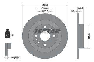 Δισκόπλακα TEXTAR 92061700