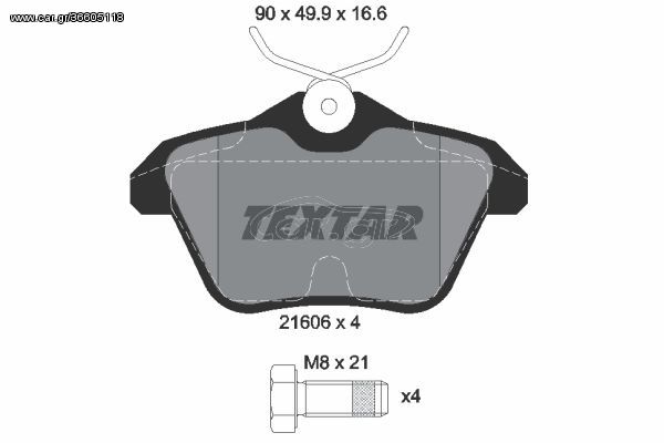 Σετ τακάκια, δισκόφρενα TEXTAR 2160601