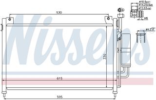 Συμπυκνωτής, σύστ. κλιματισμού NISSENS 940033