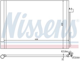 Συμπυκνωτής, σύστ. κλιματισμού NISSENS 940058