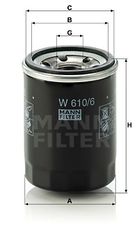 Φίλτρο λαδιού MANN-FILTER W6106