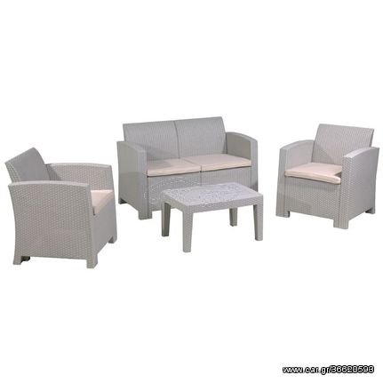 Savanna set Σαλόνι Κήπου Βεράντας K/d, pp-uv Sand Grey Μαξιλάρια Μπεζ