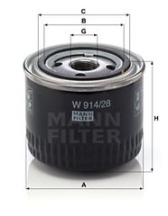 Φίλτρο λαδιού MANN-FILTER W91428