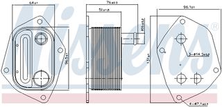 Ψυγείο λαδιού, λάδι κινητήρα NISSENS 90720