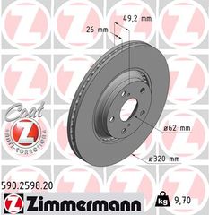 Δισκόπλακα ZIMMERMANN 590259820