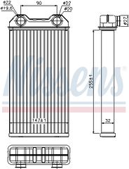 Εναλλάκτης θερμότητας, θέρμανση εσωτερικού χώρου NISSENS 73331