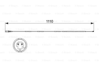 Προειδοπ. επαφή, φθορά υλικού τριβής των φρένων BOSCH 1987473515
