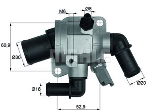 Θερμοστάτης, ψυκτικό υγρό MAHLE TI17388