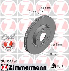 ZIMMERMANN ΔΙΣΚ/ΚΕΣ HYUNDAI COAT Z