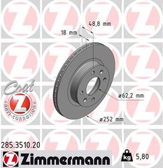 Δισκόπλακα ZIMMERMANN 285351020